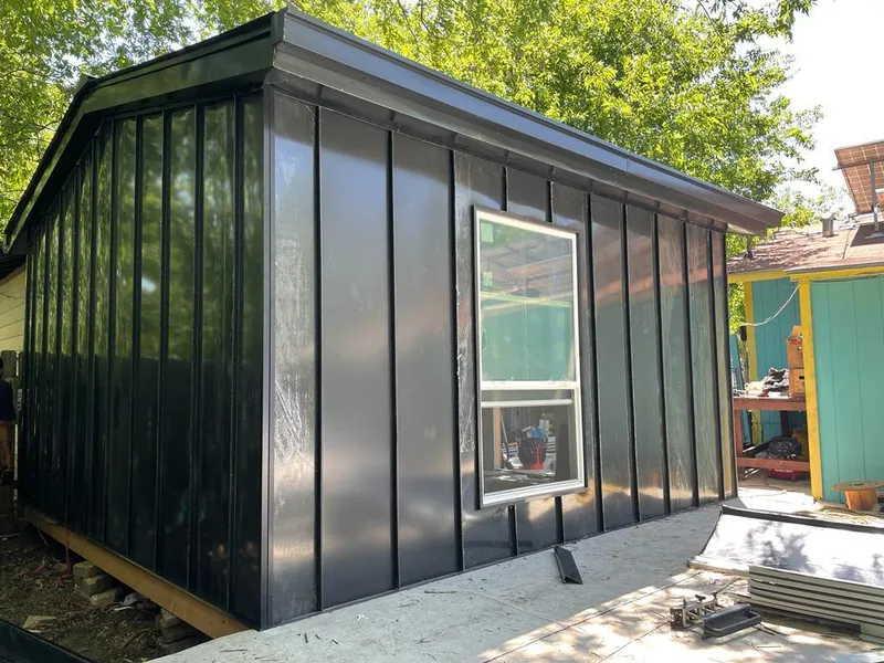 Black standing seam metal wall panels for Metal Roof Installation in Hazel Park